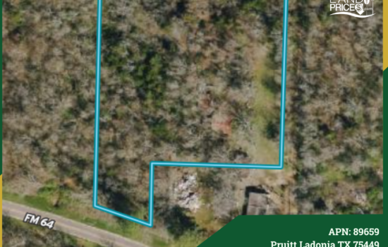 Contract for Sale – 1.65 acres in Fannin County, Texas – $49,900