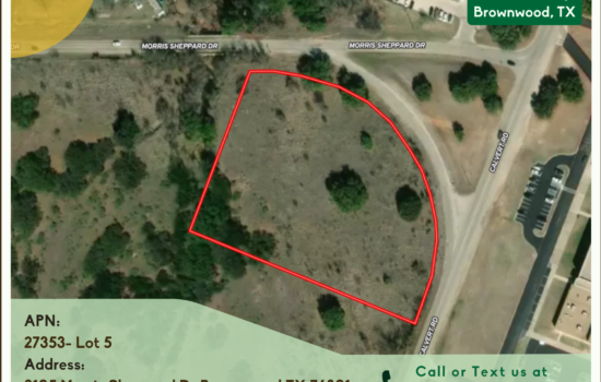 Contract for Sale – 4.04 acres in Brown County, Texas – $69,900 – Lot 5